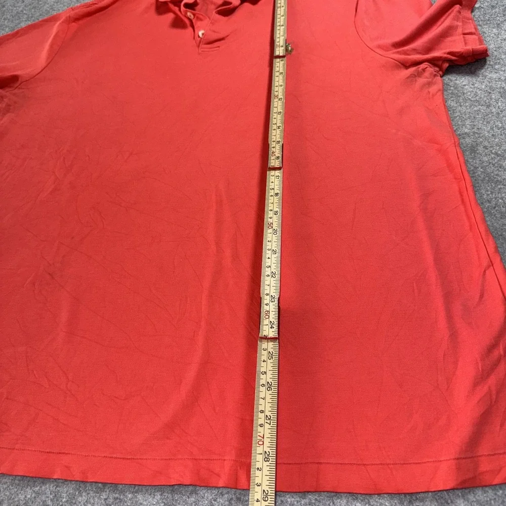 Polo Ralph Lauren Classic Fit Polo Shirt Large Coral Orange Cotton Mesh